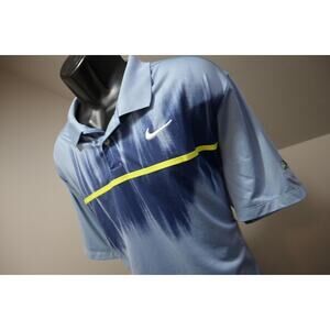 Nike Golf Polo Dri Fit Standard Fit Striped Short Sleeve Shirt Mens Sz XL